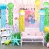 6 Packs Jellyfish Paper Lanterns Hanging Mermaid Wishes Lantern Gradient