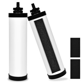 YKMGON 2 PCS 7 inch ceramic water filter Candle,7'' water filter replacement filters with Activated Carbon for Countertop Gravity Water Filter System,Water Cooler Filtration Systems