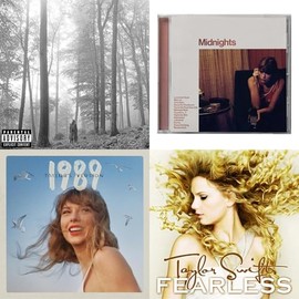 Folklore (X) & Midnights (X) (Blood Moon CD) & 1989 (Taylor's Version) & Fearless
