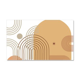 CafePress Mid Century Abstract Minimalist Beige Boho Chic Car Magnet, 20"x 12" Magnetic Door Display