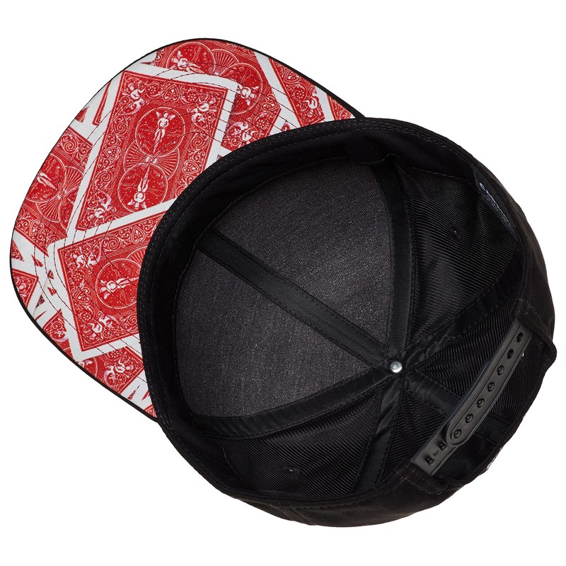 Cadency® Snapback Cap Poker Women Men Black Unisex Adjustable Size,