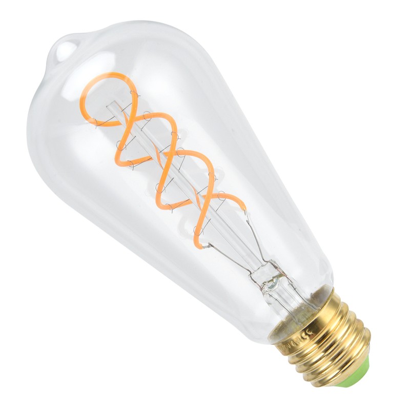 ST64 Bulb Double Spiral E27 4W Dimmable Light Bulb for