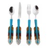 Southwest Chic Indian Turquoise Feather Flatware 1 Spoon Teaspoon Fork