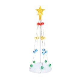 Department 56 Village Collection Accessories Christmas Pole Tree Lit Figurine, 9.25 Inch, Multicolor