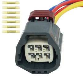 Micarun 6 Wires Halogen Headlight Connector Wiring Harness Pigtail Plug Fit for 2011-2014 Chrysler 200 Replaced OE 5182590AE