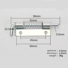 4Pcs Locked Spring Loaded Metal Barrel Bolt Latch Silver Tone 9cm Length