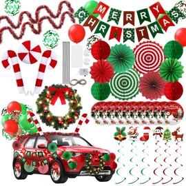Suncalla 47 Pcs Christmas Golf Cart Decoration Kit for Parade
