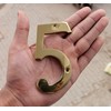 eSplanade 4" Brass House Hotel Door Number Plaque Numeric Numerical