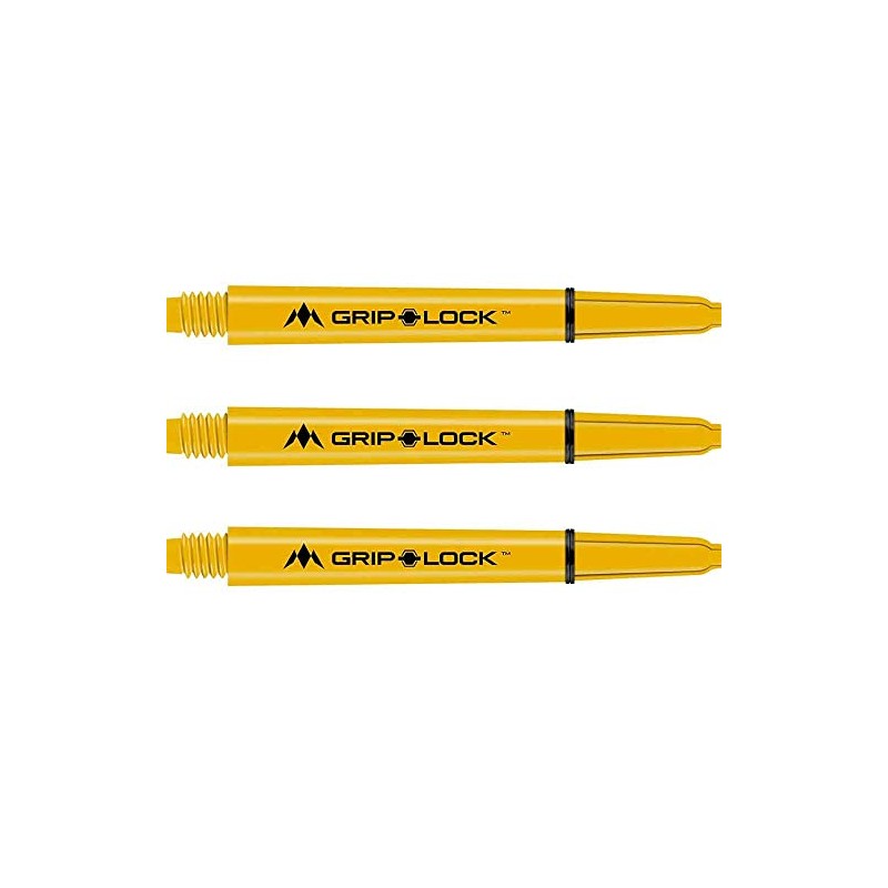 Mission Darts 5 x Yellow GripLock Shafts Medium Dart Stems