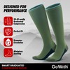 GoWith 1 Pair Unisex Graduated Compression Socks 20-30mmHg Cushioned Circulation