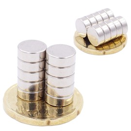 Brudazon 25 Mini Disc Magnets 8 x 3 mm N52 Strongest Level Neodymium Magnets Ultra Strong Power Magnet for Model Making, Photo, Whiteboard, Notice Board, Fridge, Crafts, Magnetic Disc Extra Strong