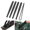 10 Pcs Plastic Slant Flat Tip Tweezers Anti-Static for Electronics,
