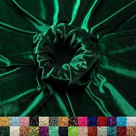 Ice Fabrics Stretch Velvet Fabric by The Yard - 60" Wide Soft Stretchy Fabric for Sewing Clothes, Apparel, Costume, Crafts - 90% Polyester 10% Spandex - Hunter Green - 4 Yards