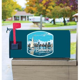 Baltimore Maryland Design B Souvenir Magnetic Mailbox Cover