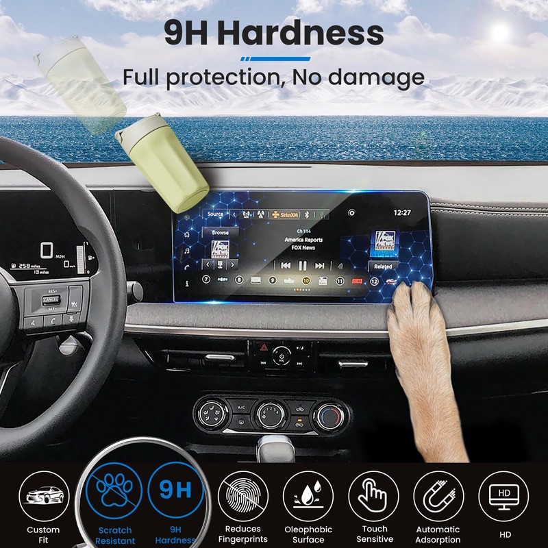 XCNGSUA 2025 Kicks Tempered Glass Screen Protector 12.3-Inch For 2025