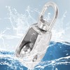 HARLUE 4PCS Single Pulley Block M15 Stainless Steel Small Pulley