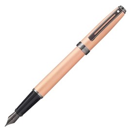Sheaffer Prelude - Refillable Fountain Pen, Medium Nib, Brushed Copper Tone, Gunmetal PVD Plated Trim