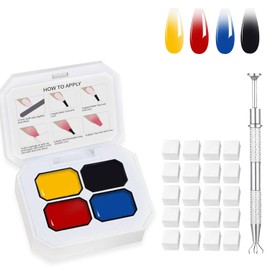 AIJIMEI Ombre Gel, Gradient Painting Gel, Ombre Gel Nail Polish, Including 100 Nail Sponges And Grabbing Pen Suitable For Salons And Family DIY (B9)