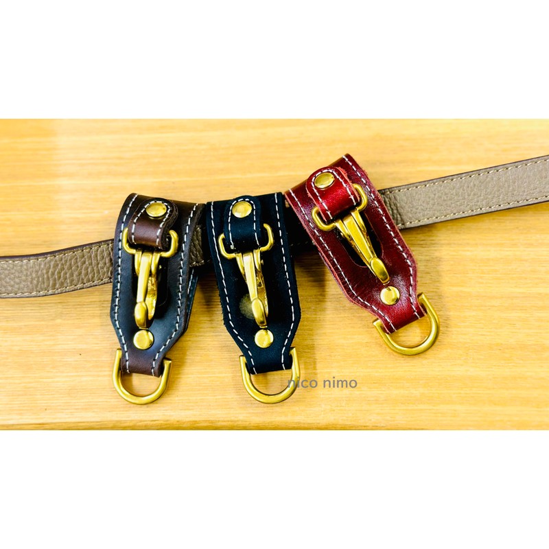[nico nimo] Leather Key Ring, Belt Loop, Genuine Leather Key