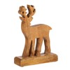 Sass & Belle Natural Wood Standing Deer Decoration