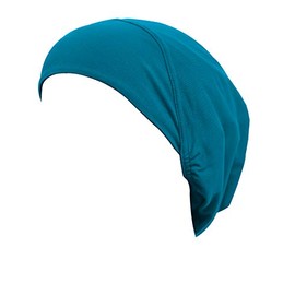 Cotton Beanie Snood Large Hijab Chemo Cap (Ocean Blue)