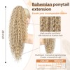 Flufymooz Ponytail Extension, 26 Inch Bohemian Style Drawstring Ponytail Hair