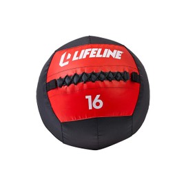Lifeline Wall Ball for Improved Balance, Coordination and Stability - 10lbs, Black/Red (LLWB-10)
