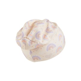 Sterntaler Beanie Rainbow - Baby Hat Made of Flame Yarn Jersey with All-Over Rainbow - Girls UV Protection 50+ Beanie Hat - Variable - Baby and Children Transition Hat, Pale Pink, 55