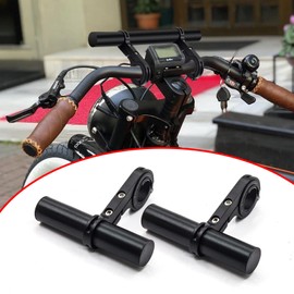 YnGia 2PCS Bike Handlebar Extender Bracket 10CM, Multifunction Cycling Extension Handlebar Holder Mount for Speedometer, GPS, Lamp, Flashlight, Phone Mount Holder, with Hex Wrench