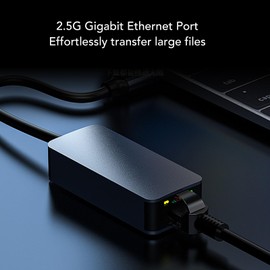 USB C to Ethernet Adapter 2.5G Type-C to RJ45 LAN Network Adapter with 2500Mbps Network Adapter for Laptops Tablets and Smartphones