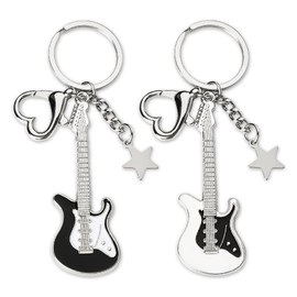 Mini Guitar Keychains for Women Men 2pcs Music Gifts for Bff Friends Sisters Musicians Guitar Players Birthday Graduation Gifts for Couples Music Teacher Students y2k Guitar Keychain