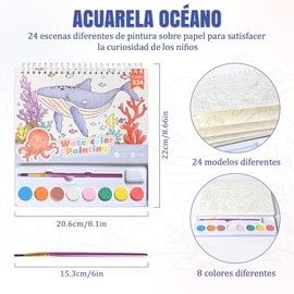 WADAYEY- Pintura con libros de agua para niños pequeños,Libros para Pintar con Agua para Niños Pequeños, Juegos de Acuarela para Niños de 3-5, 4-8 Año