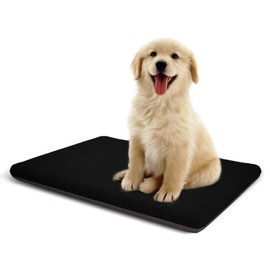 Panku Medium 30inch Dog Bed, Dog Crate Pad, Durable Washable Waterproof Bed Crate Mat, Breathable Memory Foam Soft Outdoor Crate Bed, Orthopedic Calming Dog Bed (Black, 29x18x2)
