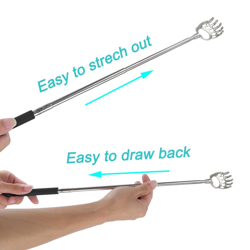 WOVTE Bear Claw Extendable Back Scratcher for Men Women, Stocking