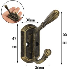 Mgoodoo Coat Hooks Wall Mounted,2 Pack Bronze Heavy Duty Zinc Alloy Vintage Hook with Screws for Hanging Clothes Robe Towel Hat Key Bag Cup