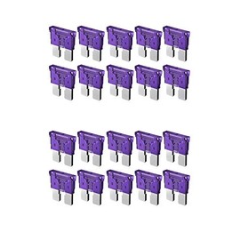 20pcs 3A Standard Car Fuses - 3 AMP Automotive Fuses(ATO/APR/ATS), 32V (12/24V) Blade Fuse for RV/Truck/SUV