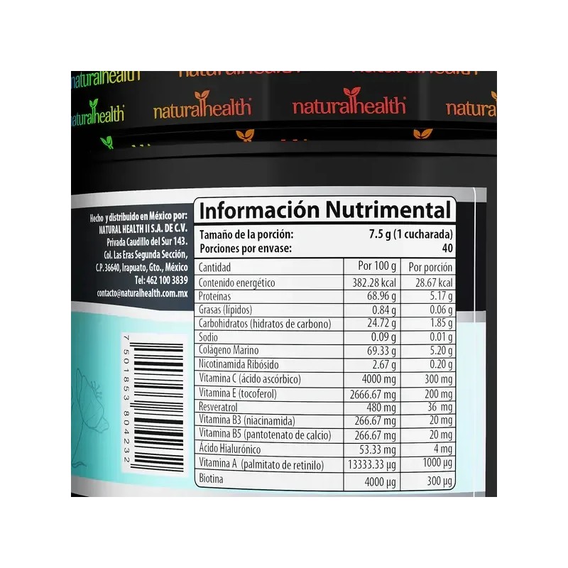 Natural Health Colageno Marino 300 G En Polvo Sfn