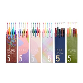 Kaco PURE Colored Gel Pens, 30 Pieces Assorted Color Ink 0.5 mm Fine Point Aesthetic Pens for Journaling Cute Stationery Office Supplies (30 Color Ink Assorted)