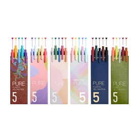 Kaco PURE Colored Gel Pens, 30 Pieces Assorted Color Ink 0.5 mm Fine Point Aesthetic Pens for Journaling Cute Stationery Office Supplies (30 Color Ink Assorted)