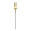 Cutipol GOA GO07WGB Dessert Fork, White/Gold, 7.3 inches (18.5 cm)