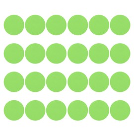PATIKIL 3.9" Round Carpet Spot, 24Pcs Floor Spot Marker Waterproof Nylon Line Up Sign Decoration for Classroom, Green