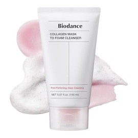 BIODANCE Collagen Mask To Foam Cleanser, 2-in-1 Pore Care and Hydrating Foaming Facial Cleanser for Sensitive Skin, Gentle Face Wash, Korean Skin Care