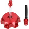 GREHUA Dirt Bike Gas Cap Cover with Vent Tube Compatible with 50cc 70cc 90cc 110cc 125cc SSR110 SSR125 Taotao DB10 DB14 SDG107 XPro YZ80 Kayo Pit Motorized Parts CNC Aluminum Red
