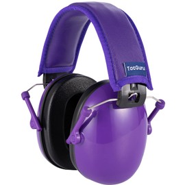TacGuru 130 Solid Color Edition - Kids Hearing Protection Safety Earmuffs - Passive Noise Reducing Ear Protection for Kids - Purple