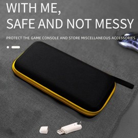 Handheld Console Carrying Case, Hard EVA Portable Bag with Protective Shell, Mesh Pocket for Retroid Pocket 3 3 Plus, for Anbernic RG505, for TRIMUI Smart Pro, for RGB10MAX2