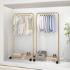 Simple Trending Standard Clothes Garment Rack, Clothing Rolling Rack with