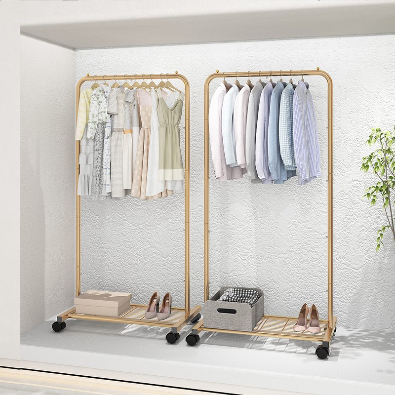 Simple Trending Standard Clothes Garment Rack, Clothing Rolling Rack with
