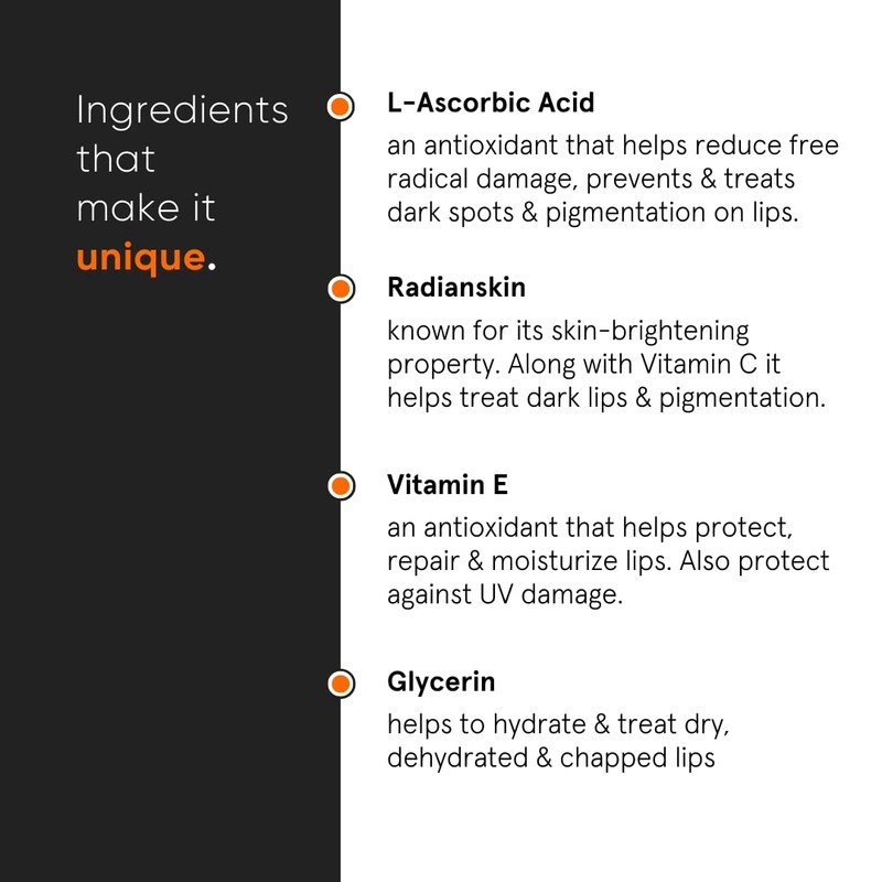Minimalist 8% L-Ascorbic Acid Lip Treatment Balm with Vitamin E,