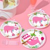 96 Pcs Sloth Animal Party Plates Napkins Tableware Set Sloth