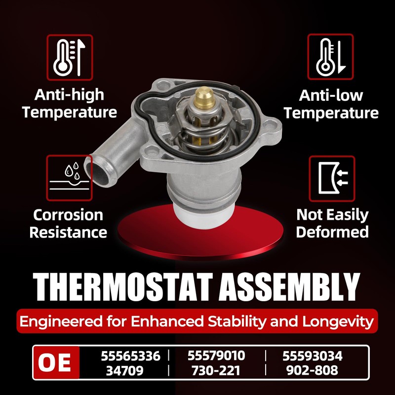 MITZONE Upgrade Aluminium Coolant Thermostat Housing Assembly Compatible with Chevy